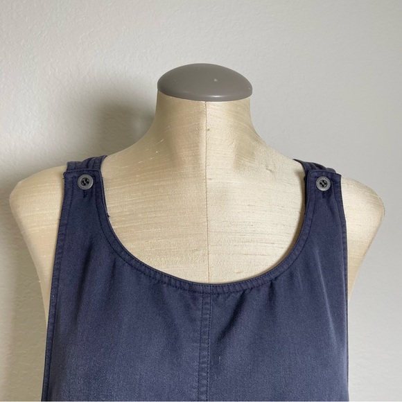 Authentic & Original Directives Overall Sleeveless Dress Navy Lyocell Y2K Medium - Picture 5 of 14